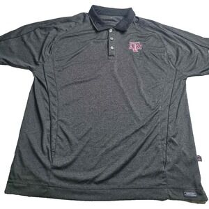 Pro Celebrity Texas A&M Aggies Gray Short Sleeve Polo Shirt Men's XL‎